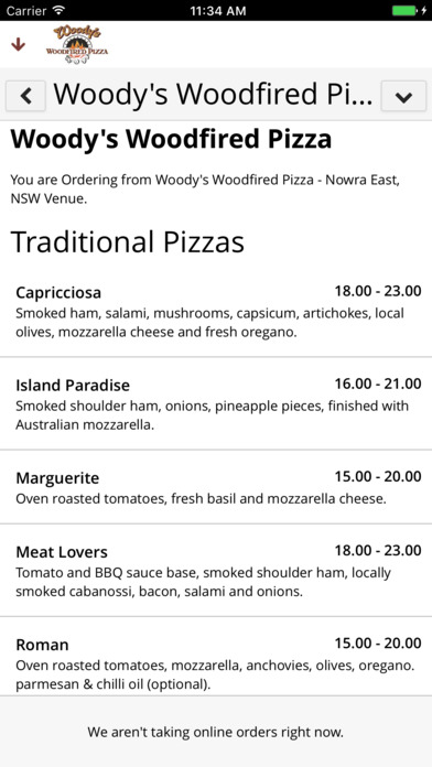 Woody's Woodfired Pizza screenshot 3