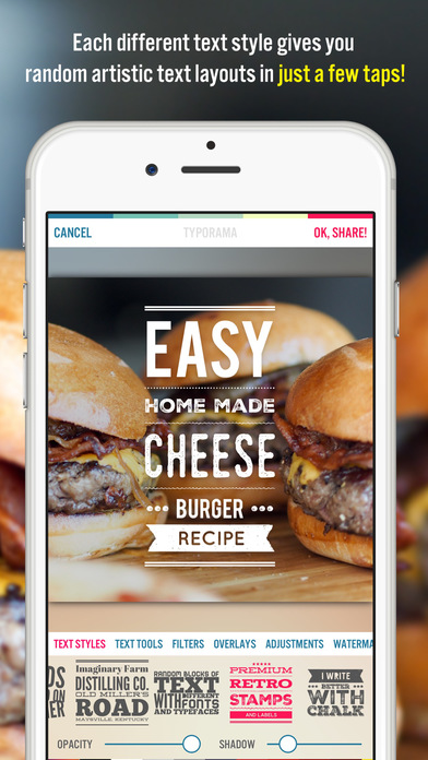 Screenshots of Typorama - Text on Photo Editor, Typography Maker for iPhone