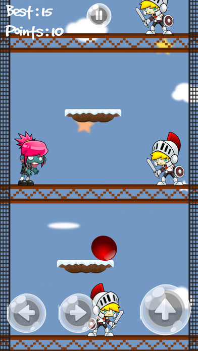 Red Ball - infinite icy tower jump screenshot 3