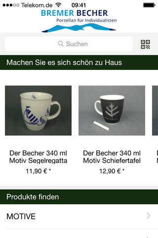 Bremer Becher Porzellan Online Shop screenshot 2