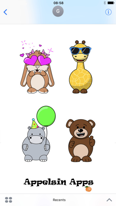 Appelsin Stickers - Animals Emoji - Animated screenshot 2