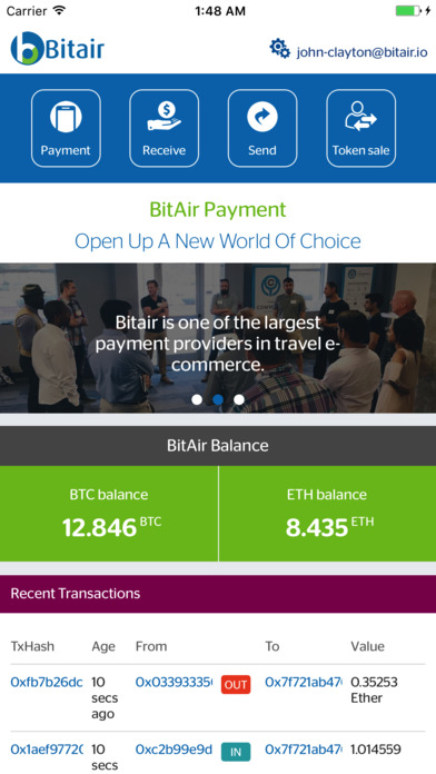 BitAir Payment screenshot 2