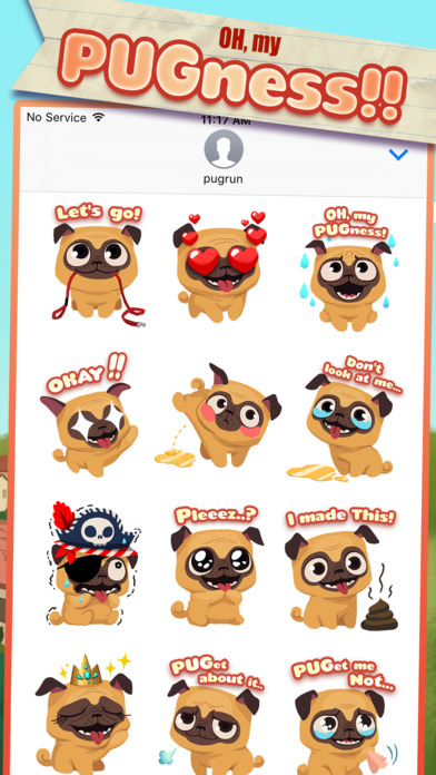 Pug Run Stickers screenshot 4