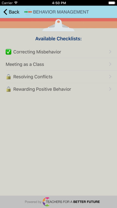 Classroom Checklist 7-12 screenshot 2
