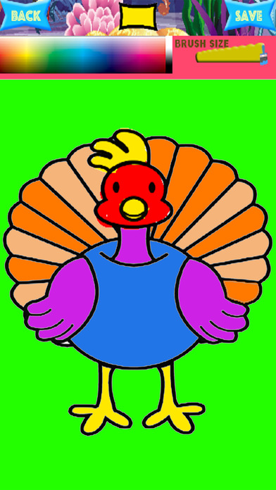 Turkeys Animal Coloring Book Games Education screenshot 3