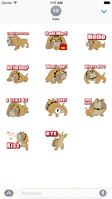 BullMoji - English Bulldog Dog Emoji Stickers screenshot 3