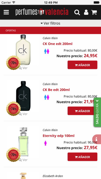 Perfumes Valencia screenshot 2