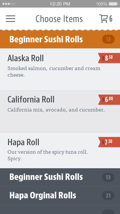 Hapa Sushi screenshot 3