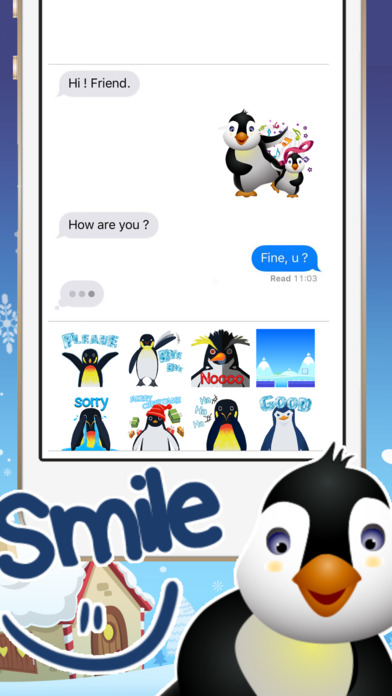 Penguins Stickers & Keyboard screenshot 2