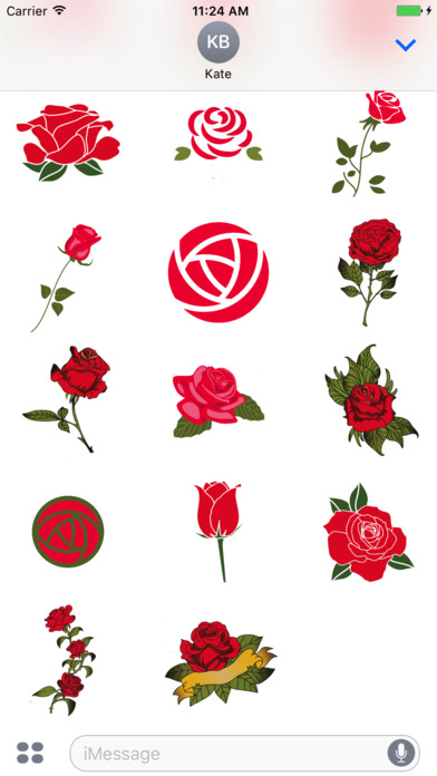 Rose Flowers Stickers & emoji screenshot 2