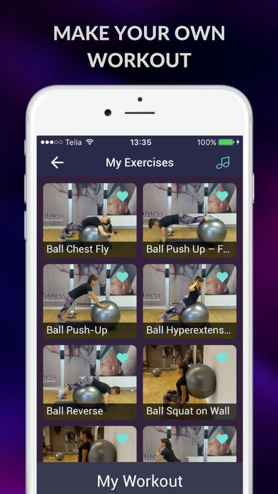 Fitness Ball Stability Workout Balance Exercises screenshot 2