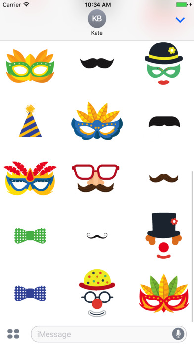Funny mask hats stickers emoji screenshot 3
