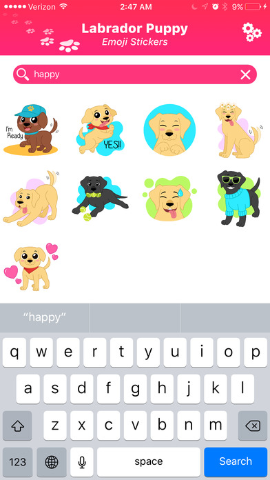 Labrador Puppy Emoji Stickers screenshot 4