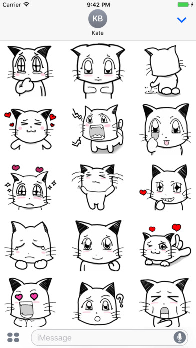 Cat White Sticker screenshot 2