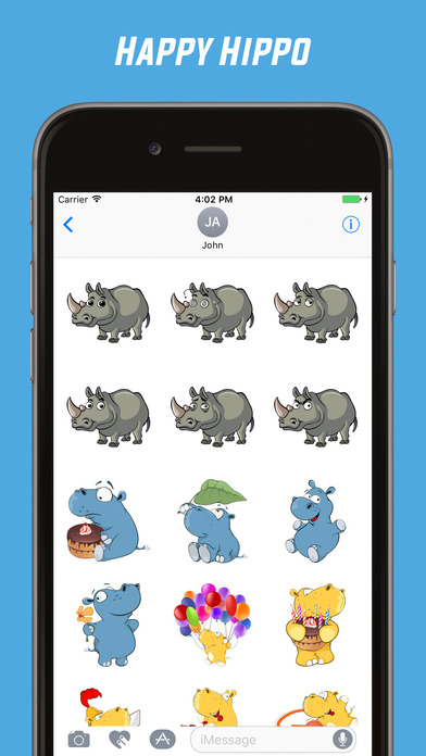 Happy Hippo Sticker Collection screenshot 3