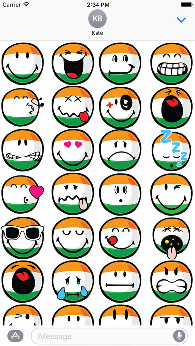 Indian Smiley Stickers screenshot 2