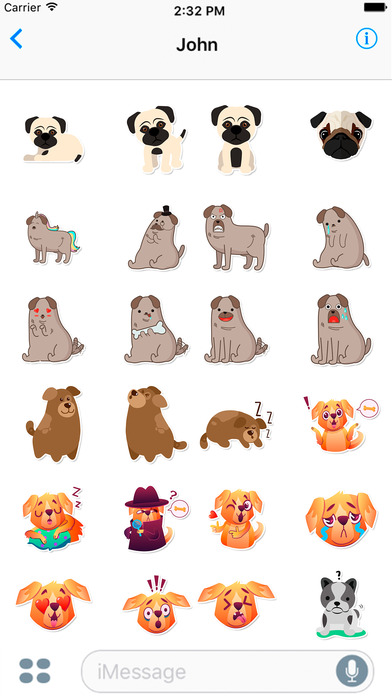 Funny Dog Sticker pack for iMessage screenshot 3