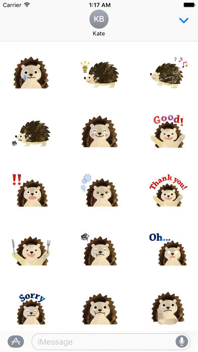 Cute Hedgehog - Hedgmoji Sticker screenshot 2