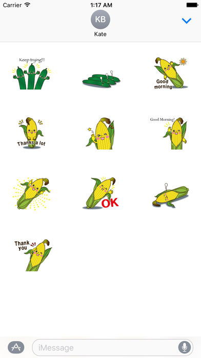 Funny Vegetables Emoji Sticker screenshot 3