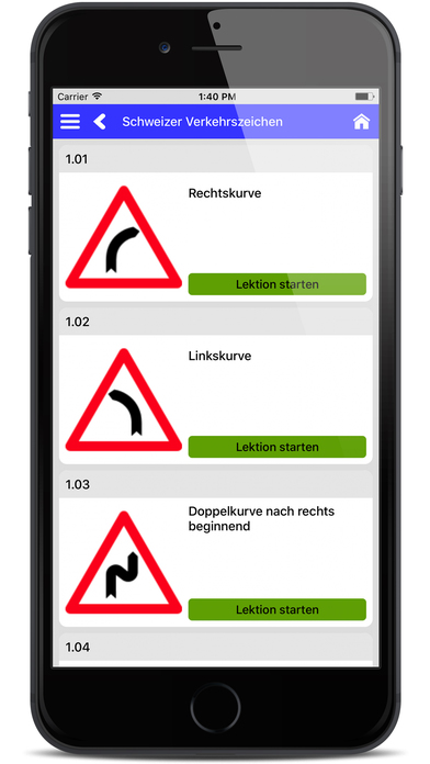 Schweizer Verkehrszeichen screenshot 3