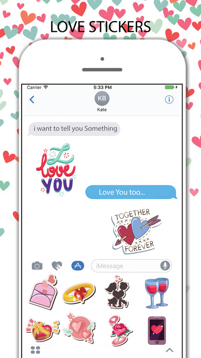 Love Stickers for iMessage!! screenshot 4