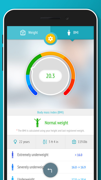 Weight loss tracker - BMI screenshot 2