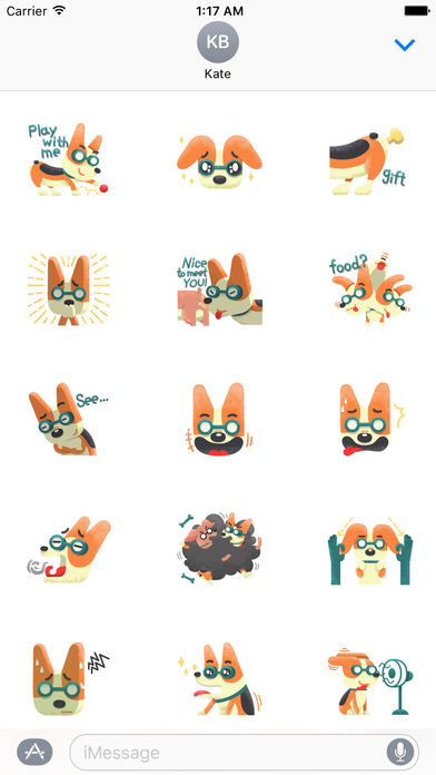 A Cute Orange Corgi Dog Emoji Sticker screenshot 2