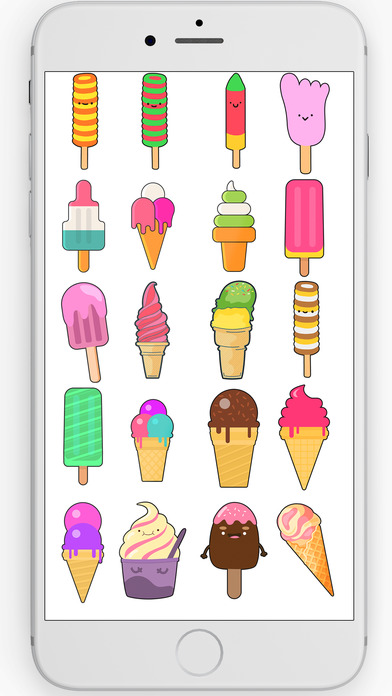 Ice Cream Stickers Ice Pop Stickers and Emojis screenshot 3