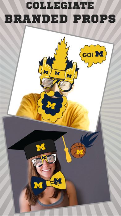 Michigan Wolverines Pro Photo Booth Stickers screenshot 2