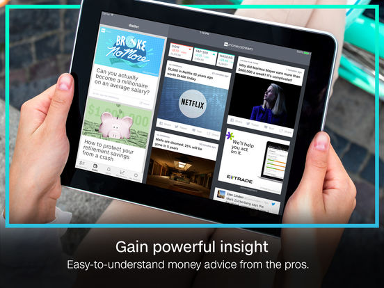 Screenshots of CNN MoneyStream for iPad