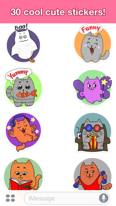 Funny cats - Cute stickers screenshot 2