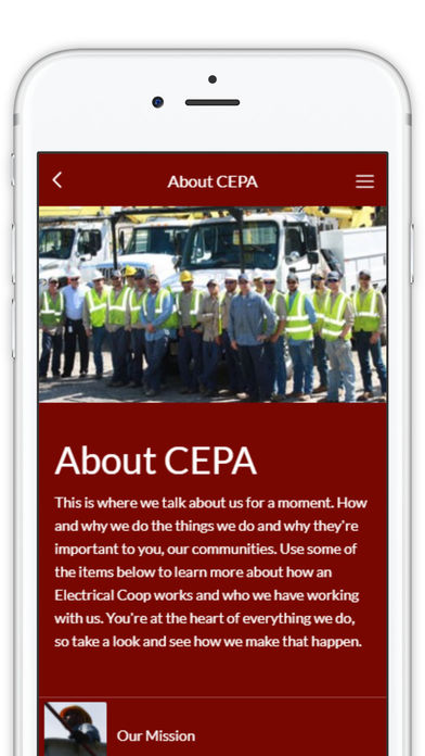 CEPA Connect screenshot 2