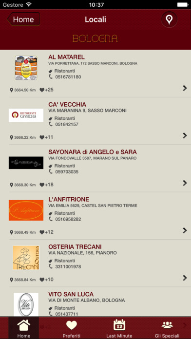 aperitivi & cene Bologna screenshot 2