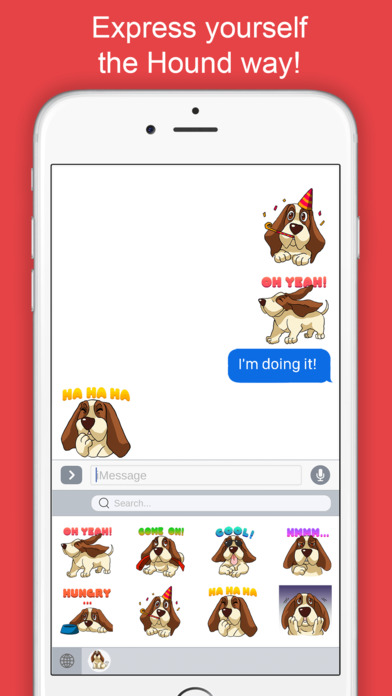 HoundMoji - Basset Hound Emojis & Stickers screenshot 3
