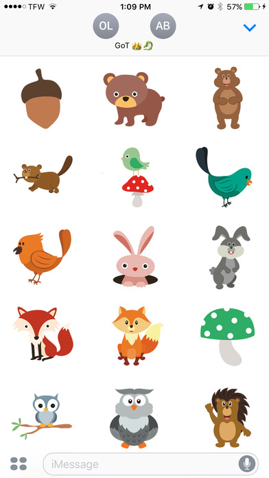 Forest Animals Sticker Pack screenshot 4
