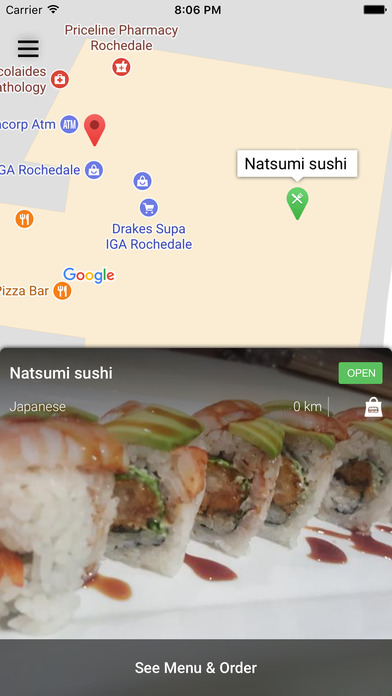 Natsumi sushi screenshot 2