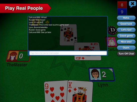 euchre 3d sign into a different facebook