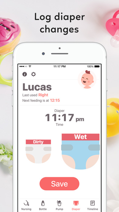 Newborn Baby Tracker: Breastfeeding & Diaper Log 앱스토어 스크린샷