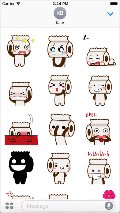 Cutie Roll GIFs - Toilet Roll Emoticons Emoji screenshot 2