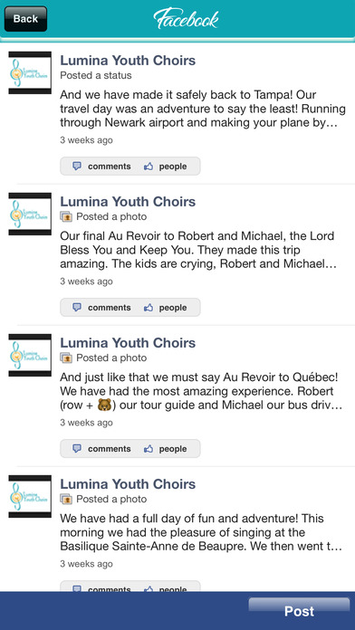 Lumina Youth Choirs screenshot 3