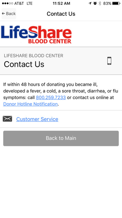 LifeShare Blood Center screenshot 2