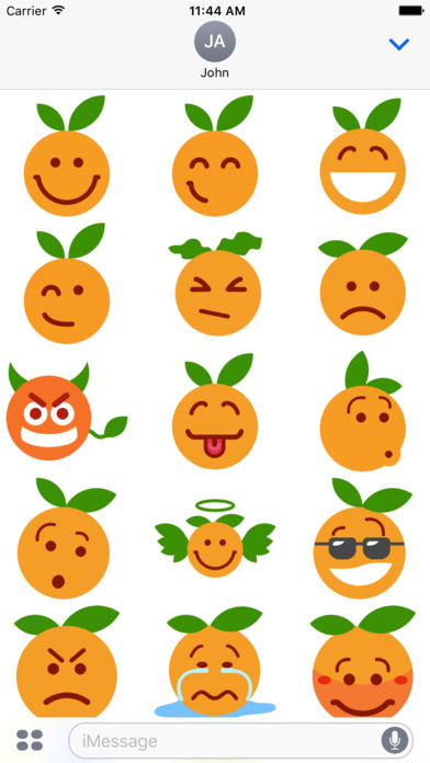 Funny Smiley Peach Stickers screenshot 2