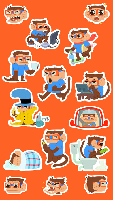 Monkeys Stickers screenshot 2