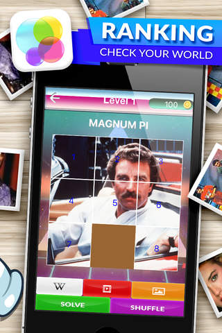 Slide Me Puzzle : 80s Pictures Characters Quiz Games For Free screenshot 2