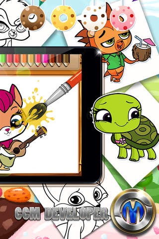 Drawing Desk  Littlest Pet Shop : Draw and Paint Coloring Book Edition Free screenshot 2