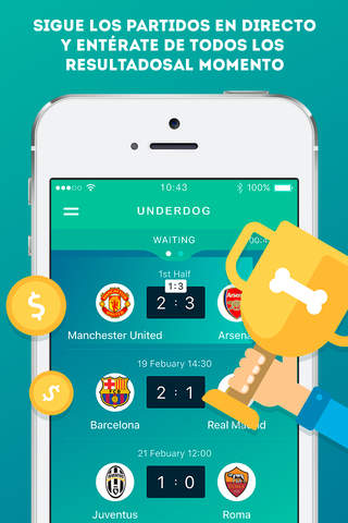 Underdog — free soccer predictions game screenshot 3