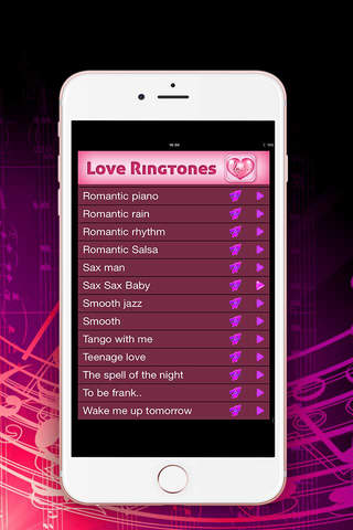 Love Ringtones - Romantic Melodies for Valentine screenshot 3