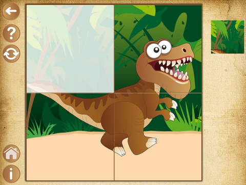 Скриншот из Children s Jurassic Dinosaurs Jigsaw Puzzles games for Toddlers and little kids boys & girls 3 + HD Lite Free