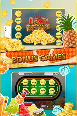 Slot Machine and Poker Fruits and Berries “ Mega Casino Slots Edition ” Free screenshot 3