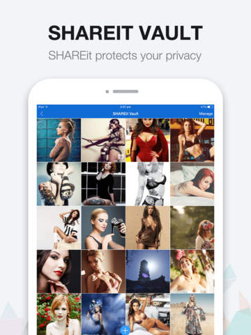Screenshots of SHAREit for iPad